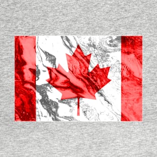 Flag of Canada - Marble texture T-Shirt